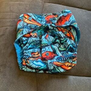 Little River Cloth Company Fish Print Kids Diaper Cover